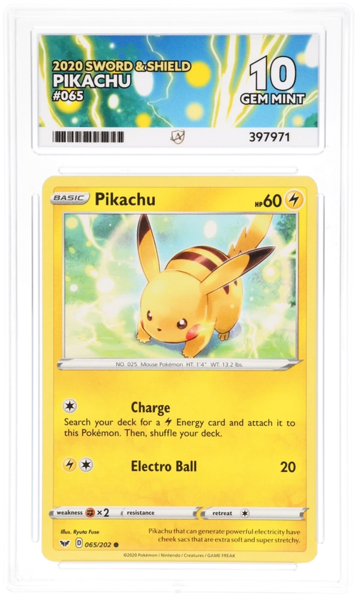 ACE 10 - Pikachu - 065/202 - Sword & Shield - Pokemon