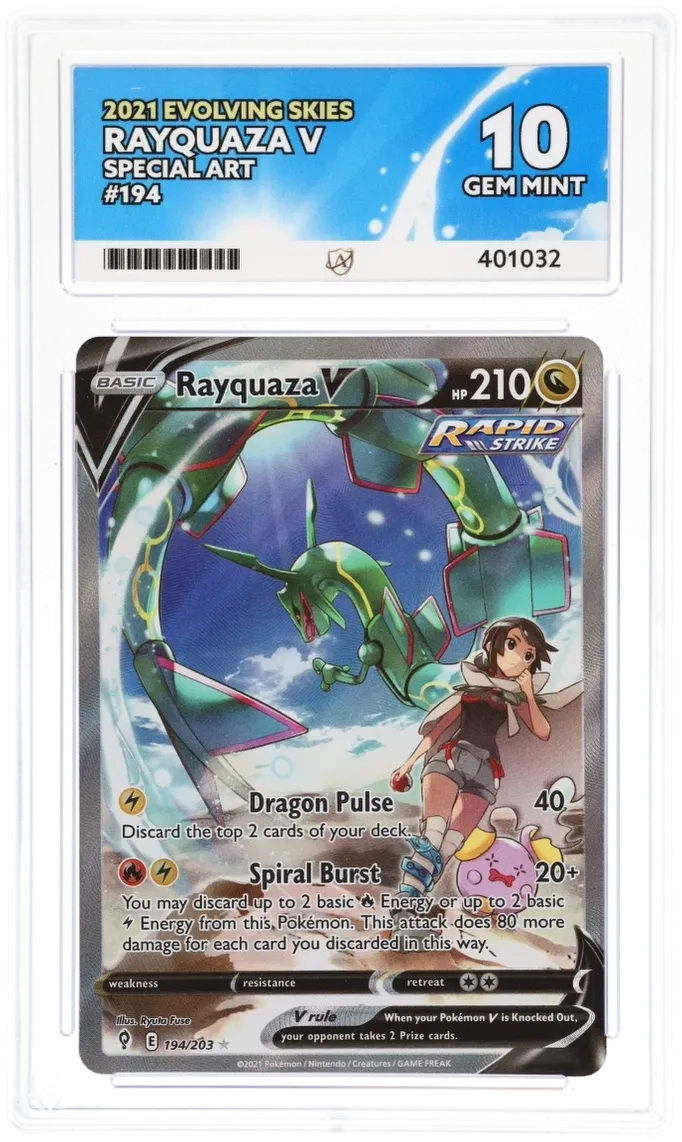 ACE 10   - Rayquaza V - 194/203 - Evolving Skies - Pokemon