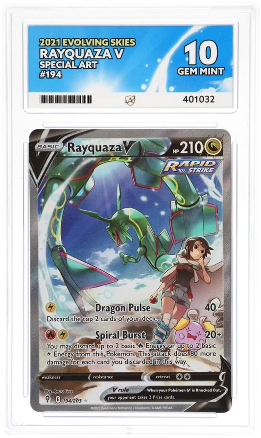 ACE 10   - Rayquaza V - 194/203 - Evolving Skies - Pokemon