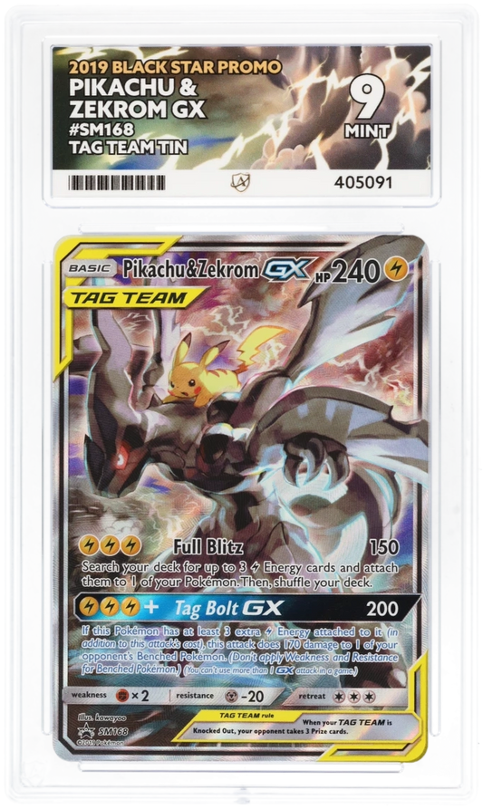ACE 9 - Pikachu & Zekrom GX SM168 - Tag Team Tin - Black Star Promo - Pokemon
