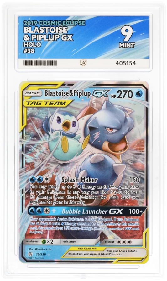 Blastoise & Piplup GX 38/236 - Ace 9 - Cosmic Eclipse