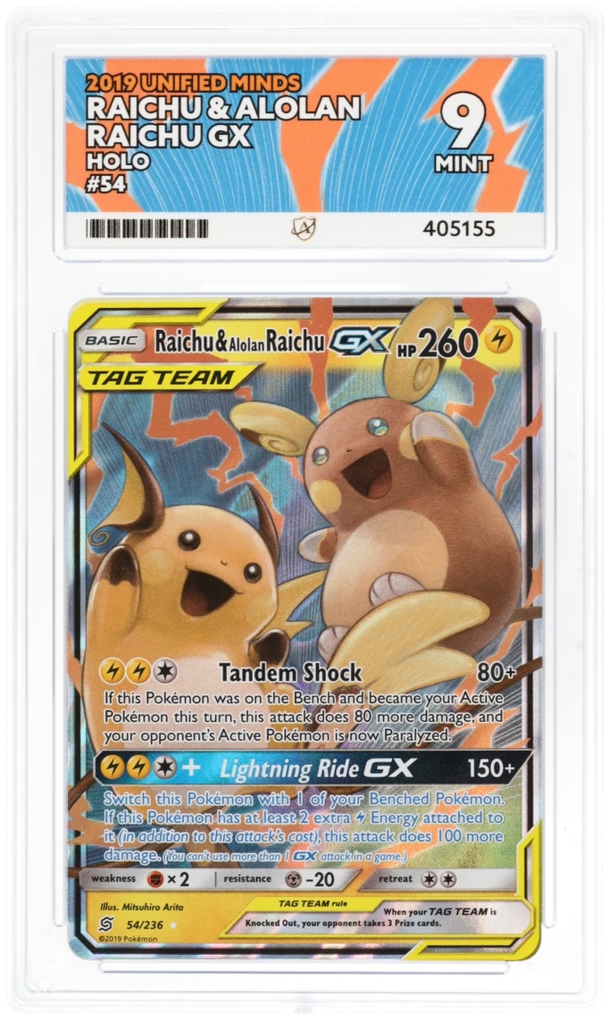 Raichu & Alolan Raichu GX 54/236 - Ace 9 - Unified Minds