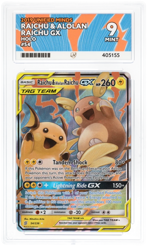 Raichu & Alolan Raichu GX 54/236 - Ace 9 - Unified Minds