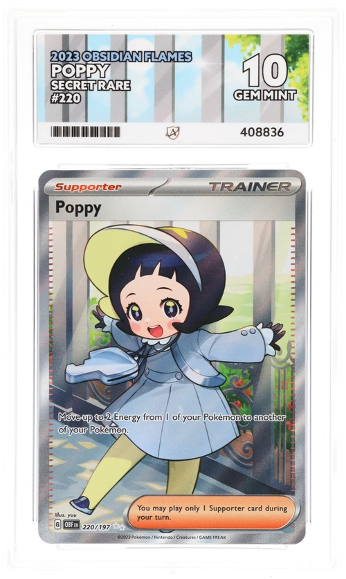 ACE 10 - Poppy - 220/197 - Obsidian Flames - Pokemon