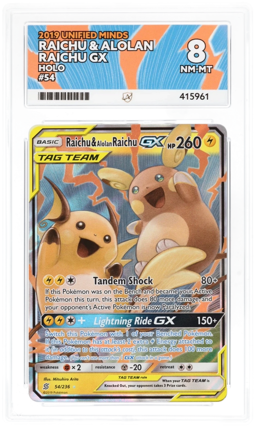 Raichu & Alolan Raichu GX 54//236 - Ace 8 - Unified Minds