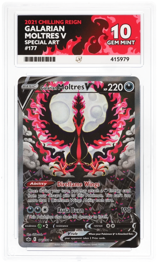 Galarian Moltres V 177 - Ace 10 - Chilling Reign