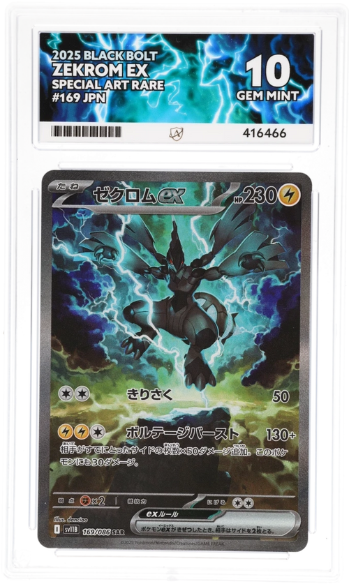 ACE 10 - Zekrom EX Special Art Rare - 169/086 - Black Bolt - Pokemon