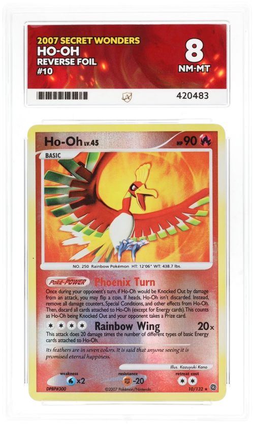 ACE 8 - Ho-Oh - 10/132 - Secret Wonders - Pokemon - front
