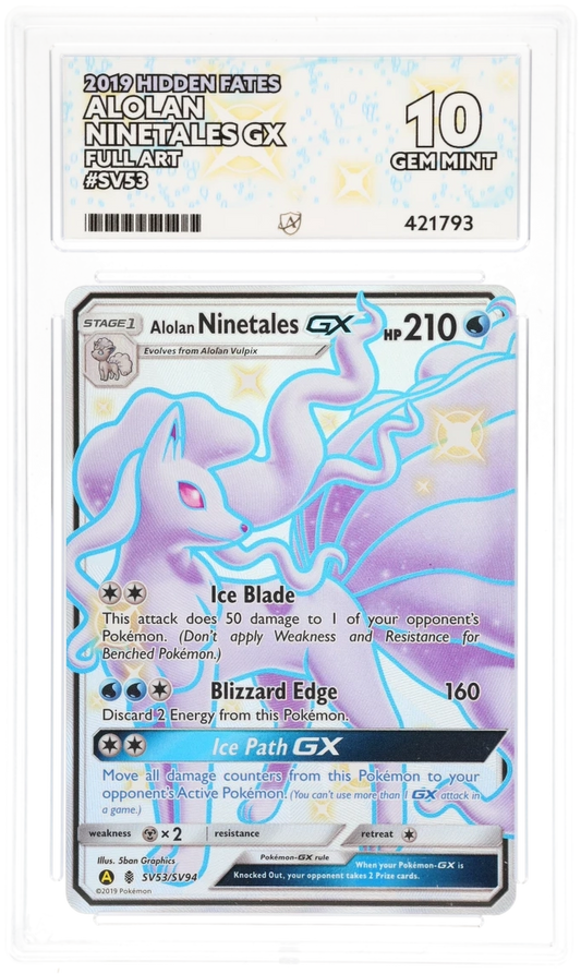 ACE 10 - Alolan Ninetales GX - SV53/SV94 - Hidden Fates - Pokemon