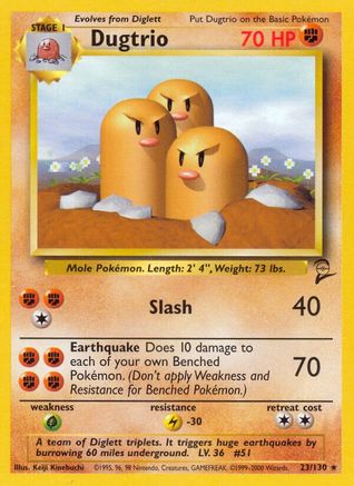 Dugtrio 23/130 - Base Set 2