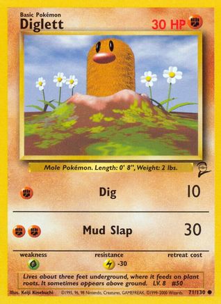 Diglett 71/130 - Base Set 2