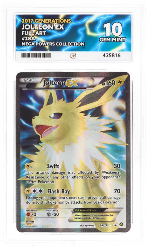 ACE 10 - Jolteon EX - 28a/83 - Generations - Mega Powers Collection - Pokemon - front