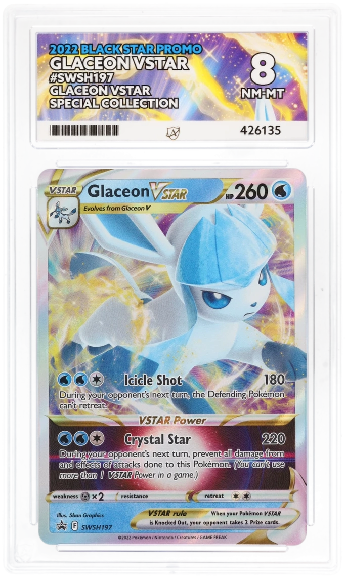 Glaceon VSTAR SWSH197 - Ace 8 - Black Star Promo