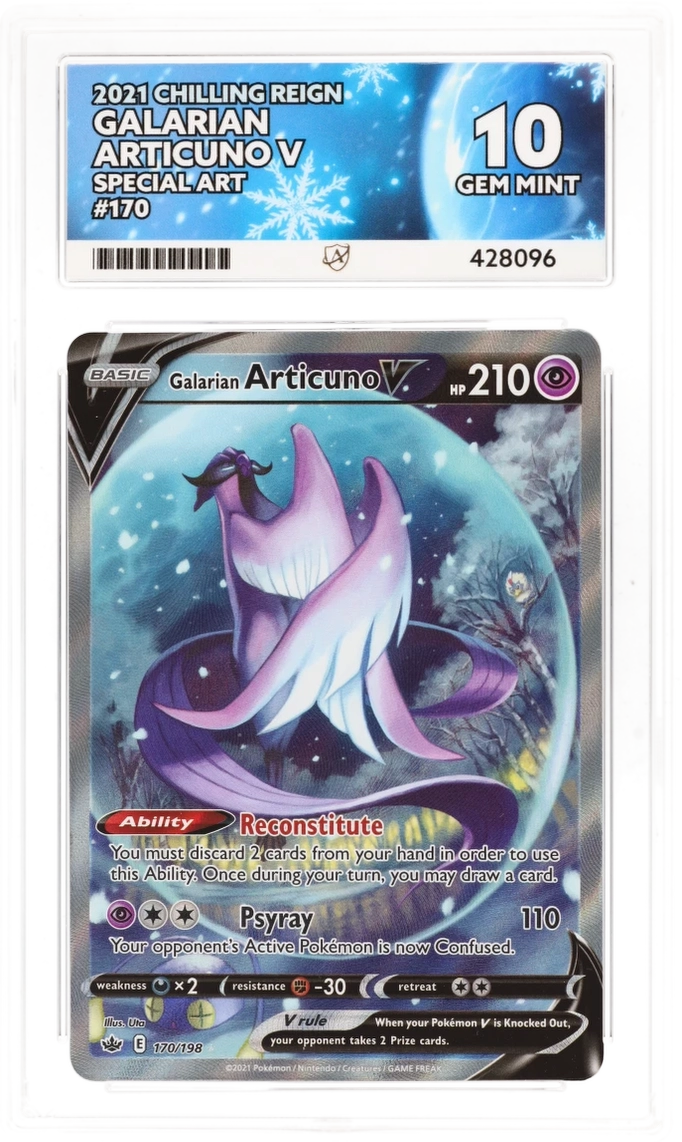 Galarian Articuno V 170 - Ace 10 - Chilling Reign