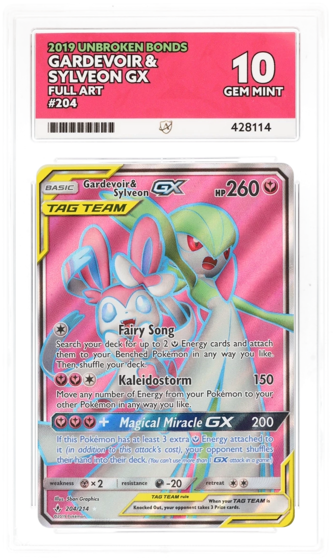 Gardevoir & Sylveon GX Full Art 204 - Ace 10 - Unbroken Bonds