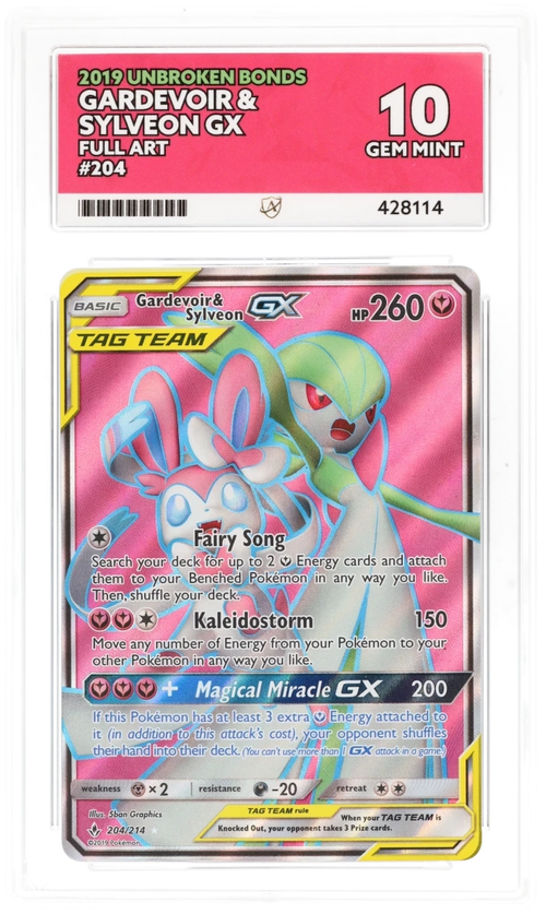Gardevoir & Sylveon GX Full Art 204 - Ace 10 - Unbroken Bonds