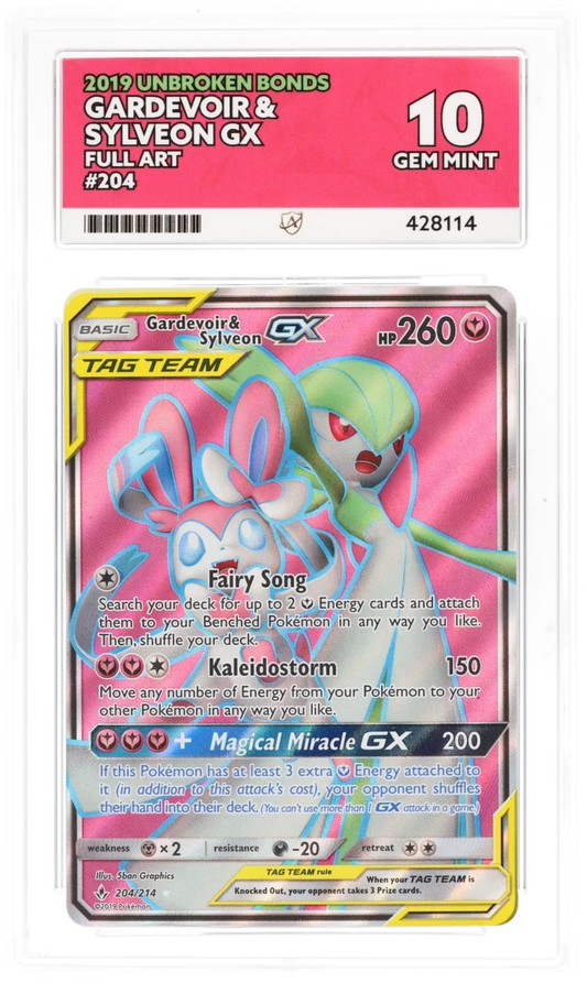 Gardevoir & Sylveon GX Full Art 204 - Ace 10 - Unbroken Bonds