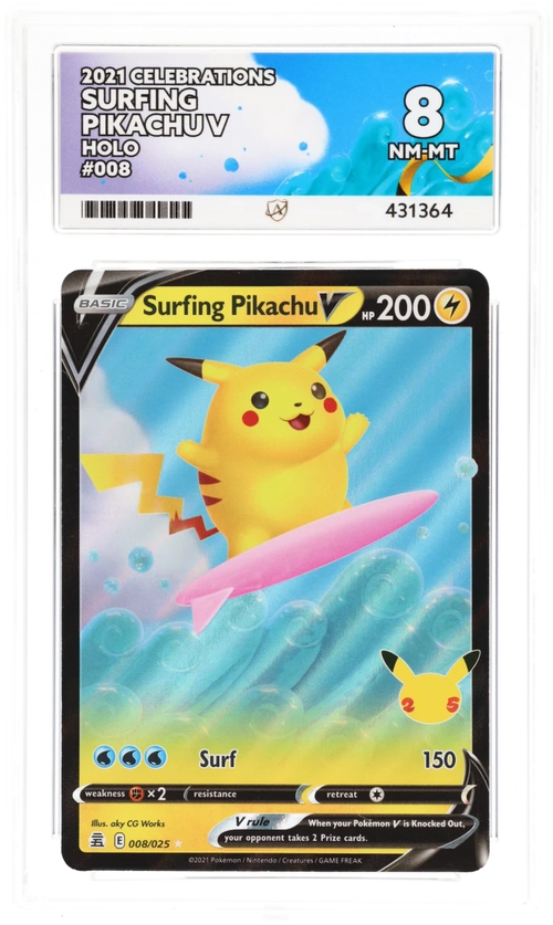 Surfing Pikachu V - Ace 8 - Celebrations