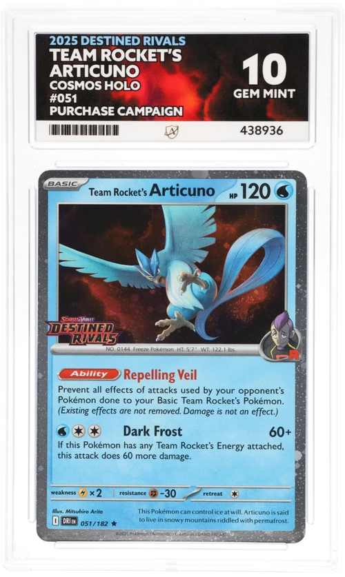 Team Rocket's Articuno Holo 051 - Ace 10 - Purchase Campaign