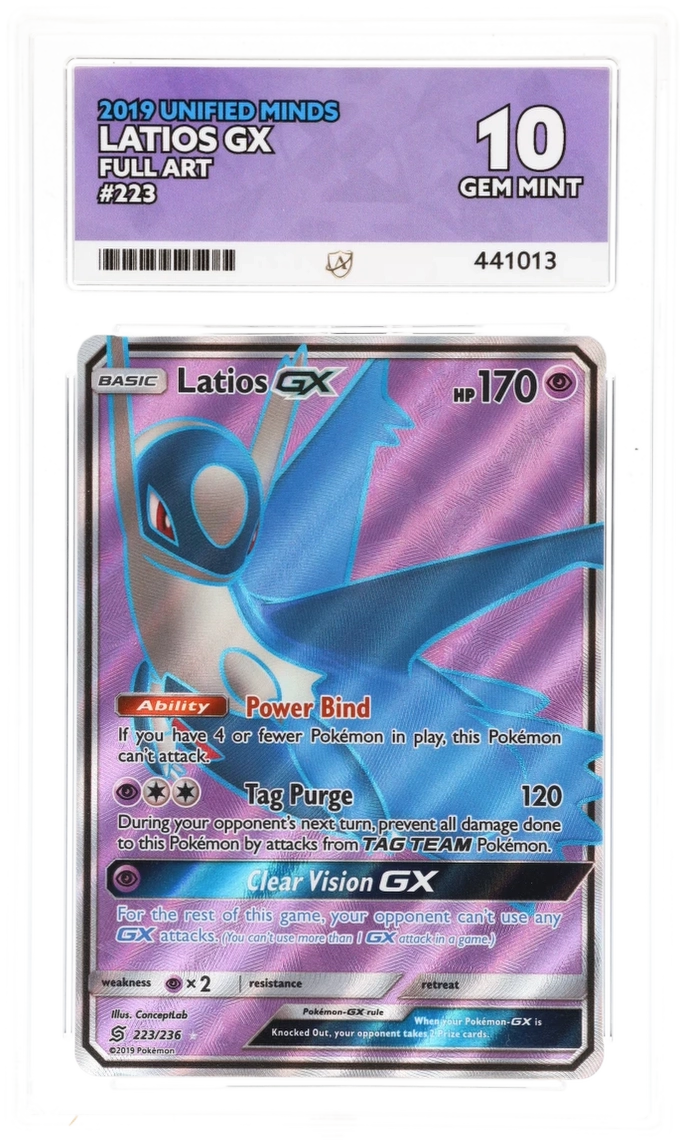 Latios GX Full Art 223 - Ace 10 - 2019 Unified Minds