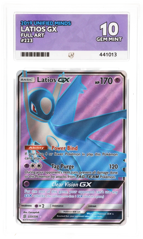 Latios GX Full Art 223 - Ace 10 - 2019 Unified Minds