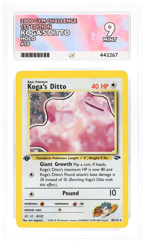 ACE 9 - Koga's Ditto - 10/132 - Gym Challenge - 1st Edition - Pokemon - front