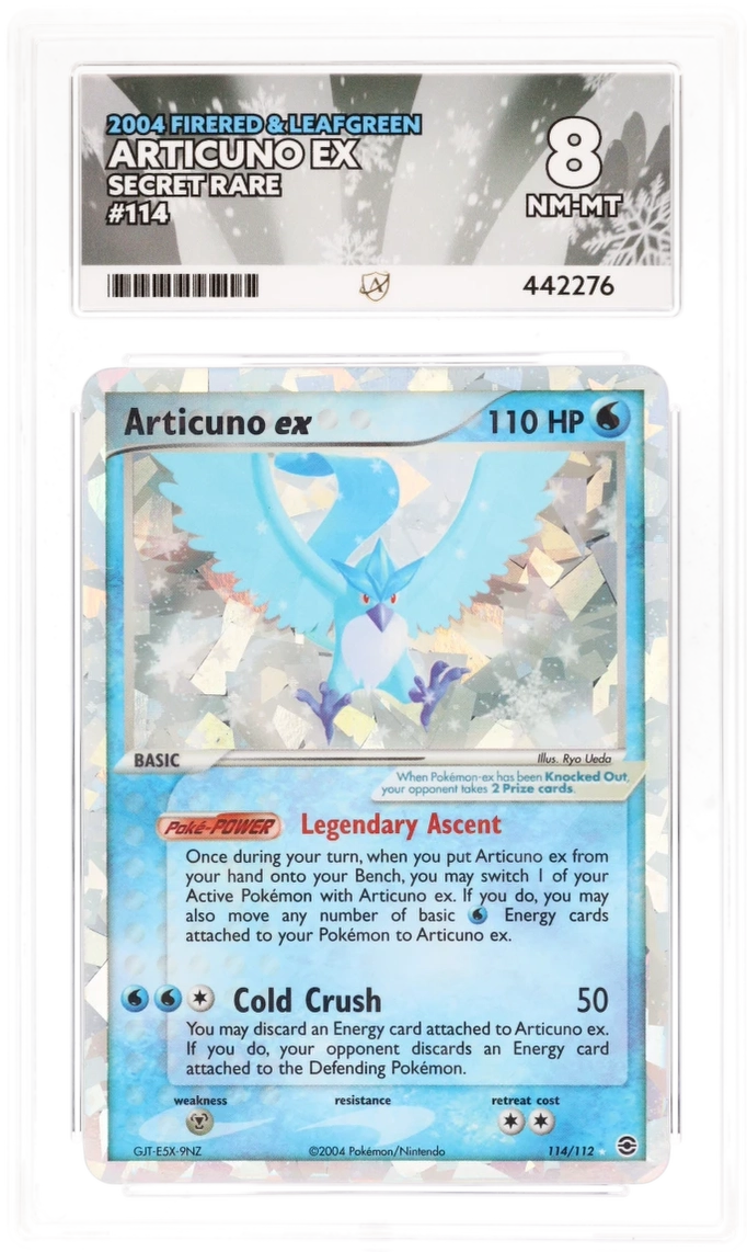 ACE 8 - Articuno ex - 114/112 - FireRed & LeafGreen - Pokemon - front