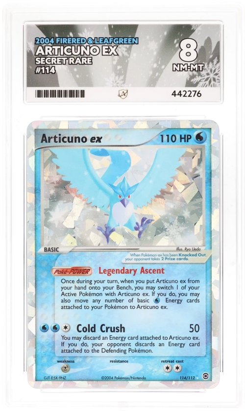ACE 8 - Articuno ex - 114/112 - FireRed & LeafGreen - Pokemon - front