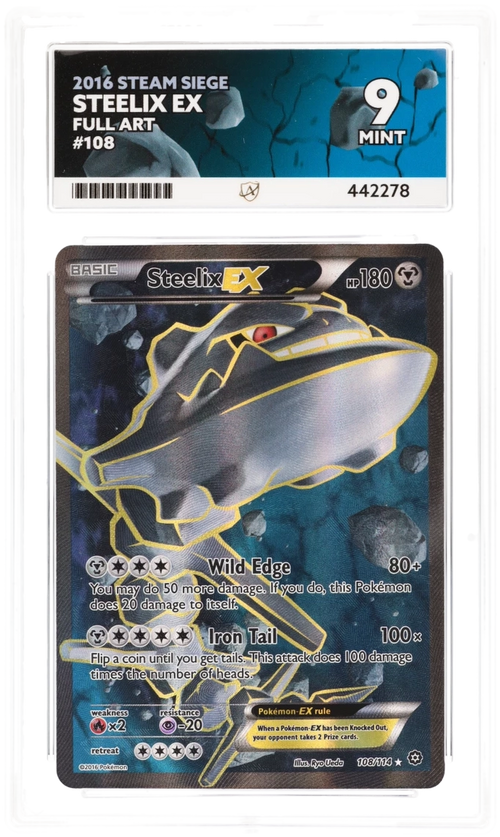 Steelix EX Full Art 108 - Ace 9 - Steam Siege