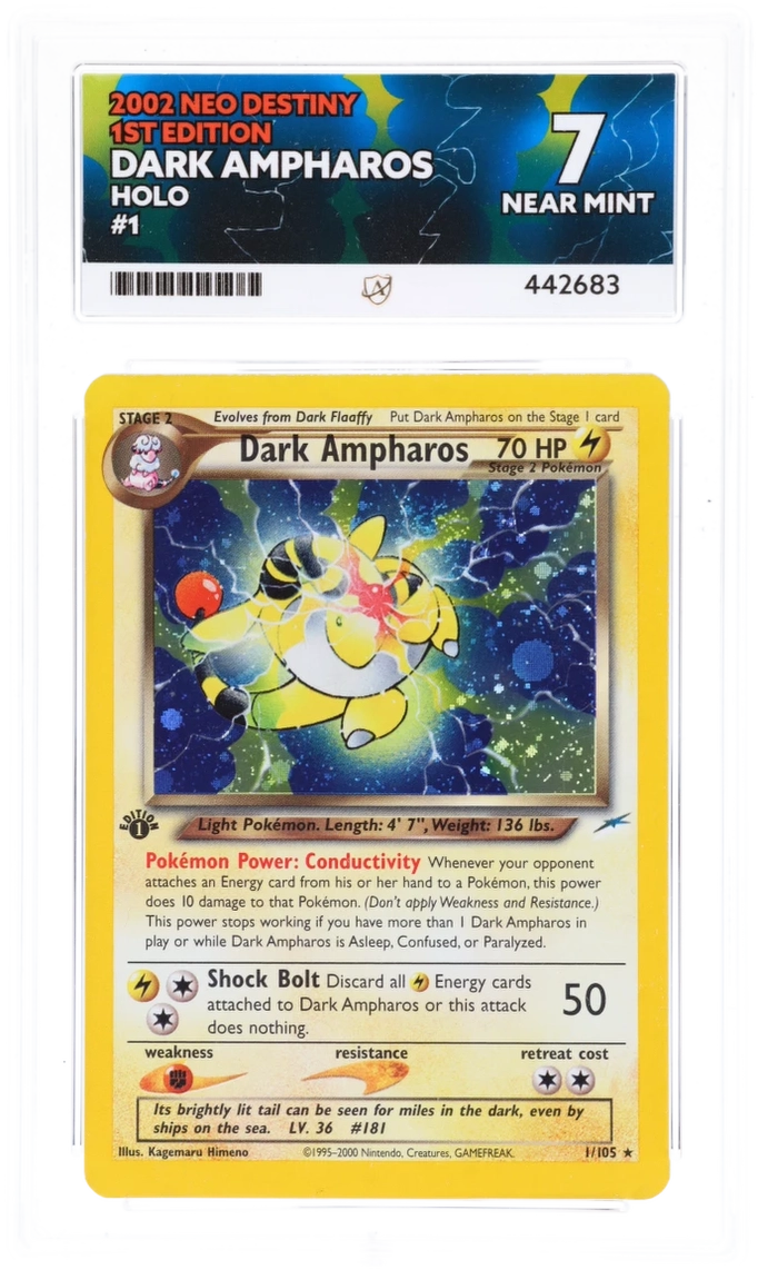ACE 7 - Dark Ampharos - 1/105 - Neo Destiny - 1st Edition - Pokemon - front