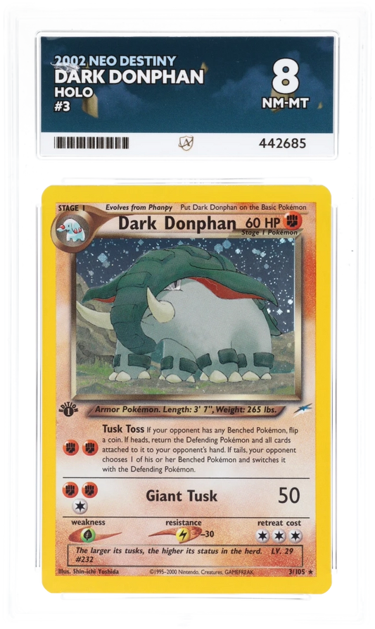 Dark Donphan Holo 1st Edition - Ace 8 - Neo Destiny