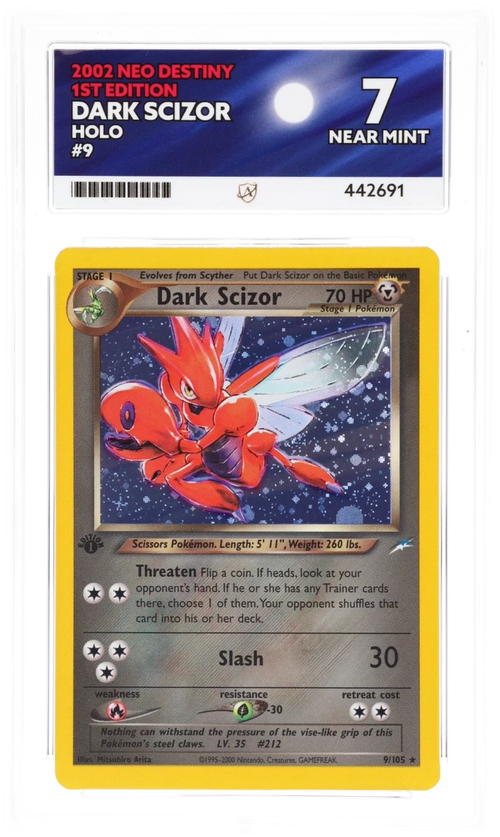 ACE 7 - Dark Scizor - 9/105 - Neo Destiny - 1st Edition - Pokemon - front