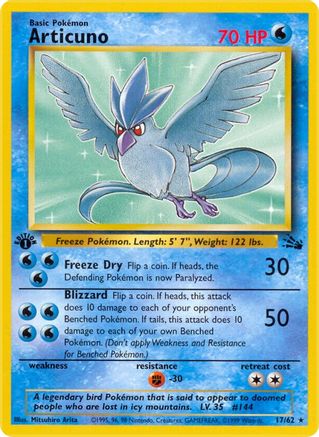 Articuno (17) 17/62 - Fossil Unlimited