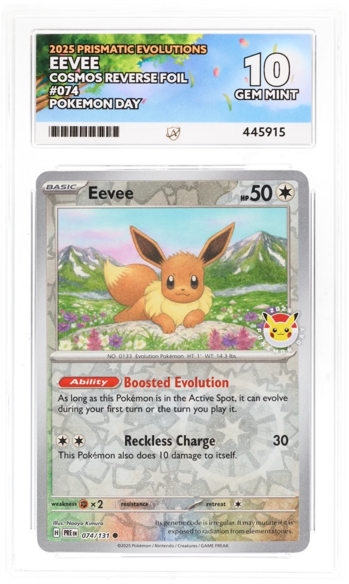 ACE 10 - Eevee - 074/131 - Prismatic Evolutions - Pokemon Day - Pokemon