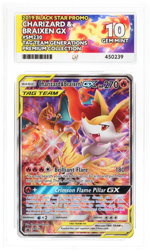 Charizard & Braixen GX SM230 - Ace 10 - Black Star Promo