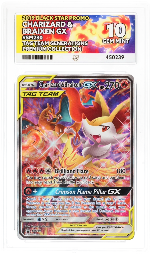 Charizard & Braixen GX SM230 - Ace 10 - Black Star Promo