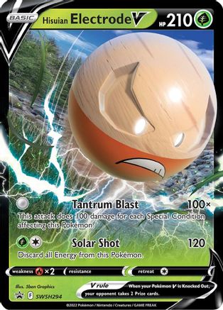Hisuian Electrode V SWSH294/307 - SWSH Black Star Promos Holofoil