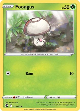 Foongus 11/195 - Silver Tempest Reverse Holofoil