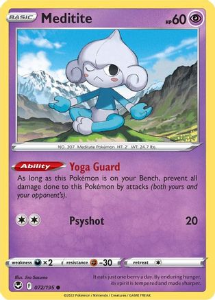 Meditite 72/195 - Silver Tempest Reverse Holofoil