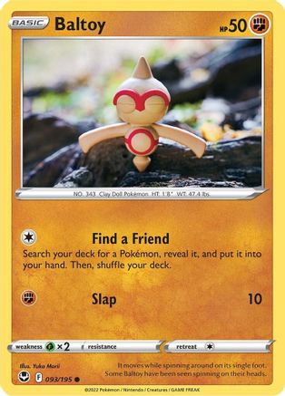 Baltoy 93/195 - SWSH12 Silver Tempest Reverse Holofoil