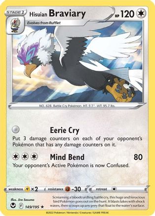 Hisuian Braviary 149/195 - Silver Tempest