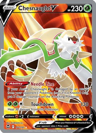 Chesnaught V (Full Art) 171/195 - SWSH12 Silver Tempest Holofoil