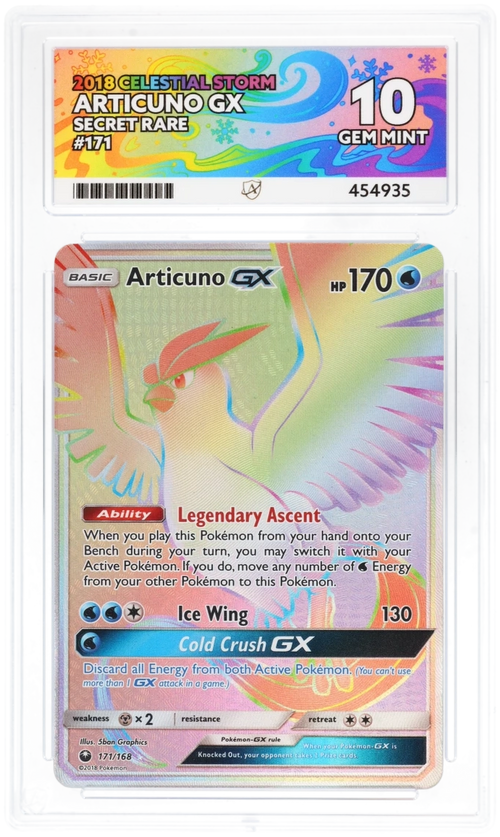 ACE 10 - Articuno GX - 171/168 - Celestial Storm - Pokemon