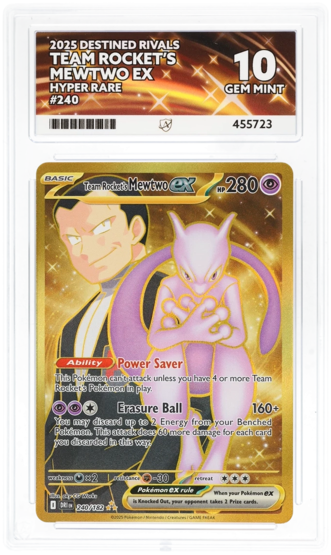 Team Rocket's Mewtwo EX Hyper Rare 240/182 - Ace 10 - Destined Rivals