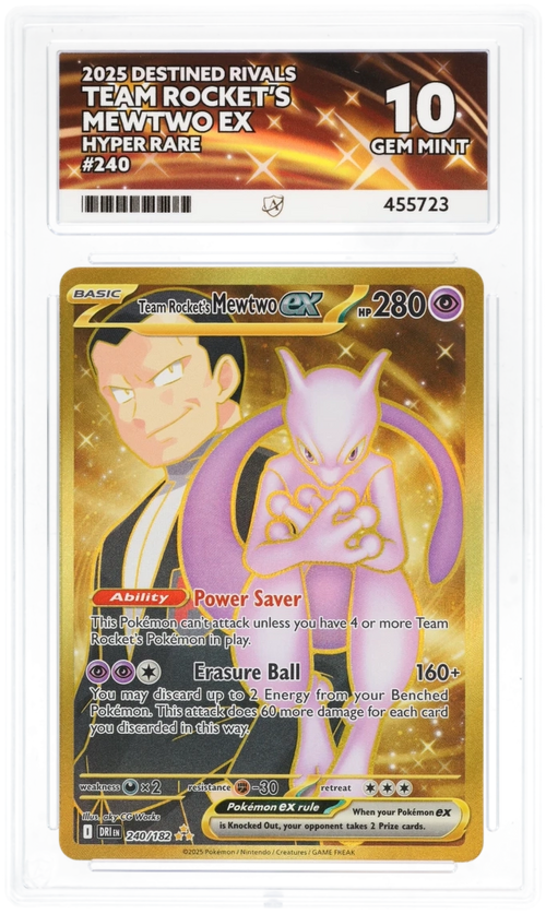 Team Rocket's Mewtwo EX Hyper Rare 240/182 - Ace 10 - Destined Rivals