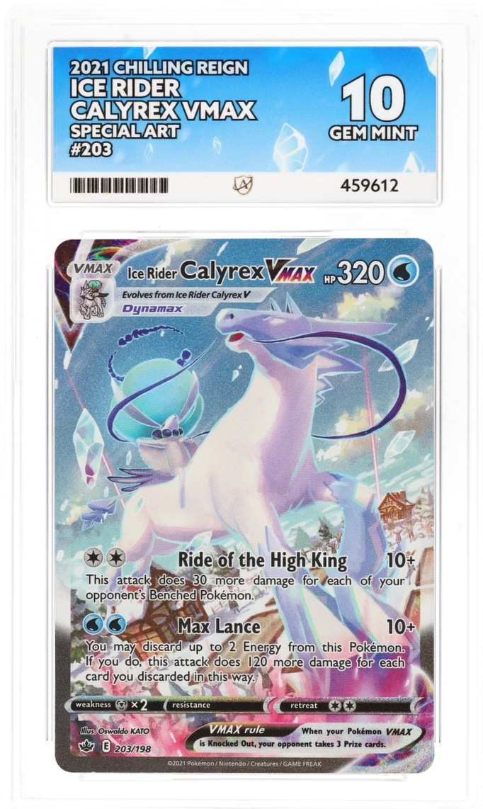 ACE 10 - Ice Rider Calyrex Vmax - 203/198 - Chilling Reign - Pokemon