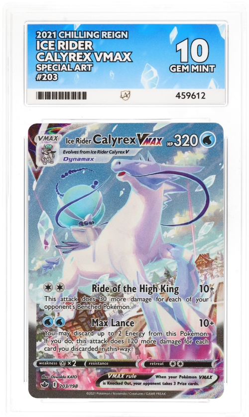 ACE 10 - Ice Rider Calyrex Vmax - 203/198 - Chilling Reign - Pokemon