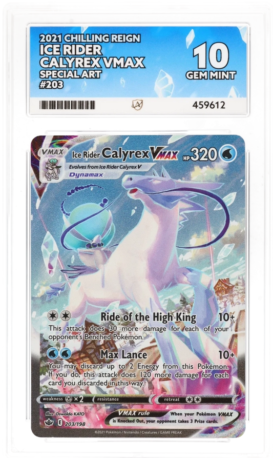 ACE 10 - Ice Rider Calyrex Vmax - 203/198 - Chilling Reign - Pokemon