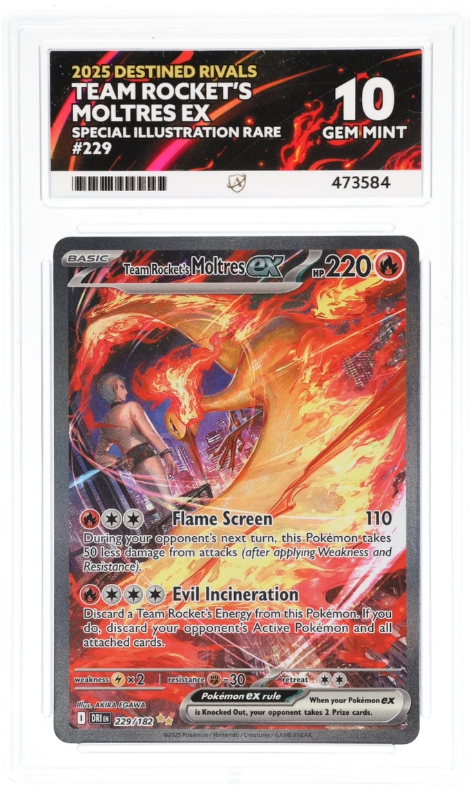 Team Rocket's Moltres EX SIR 229/182 - Ace 10 - Destined Rivals