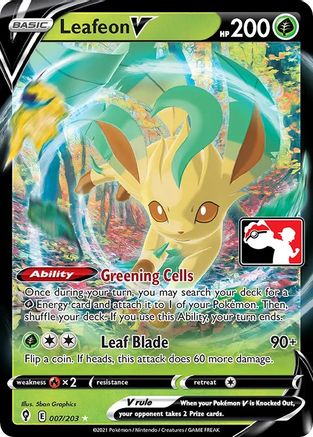 Leafeon V 7 - Prize Pack Series Cards Holofoil